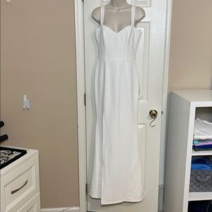 Dress the Population White Gown NWT
